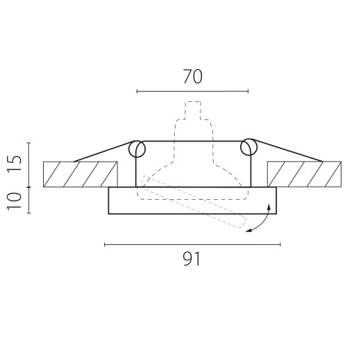 Светильник точечный встраиваемый декоративный под заменяемые галогенные или LED лампы Rifle 002514