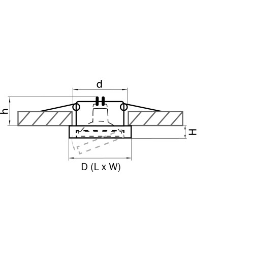 Светильник точечный встраиваемый декоративный под заменяемые галогенные или LED лампы Mattoni 006234