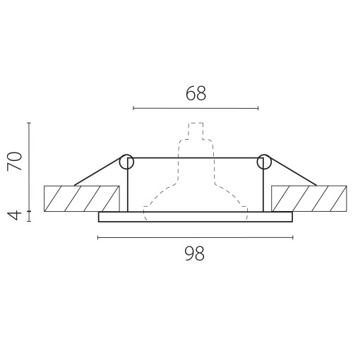 Светильник точечный встраиваемый декоративный под заменяемые галогенные или LED лампы Levigo 010011
