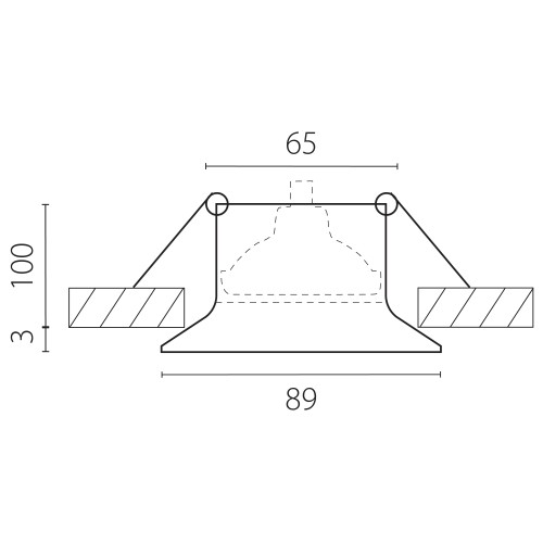Светильник точечный встраиваемый декоративный под заменяемые галогенные или LED лампы Levigo 010027