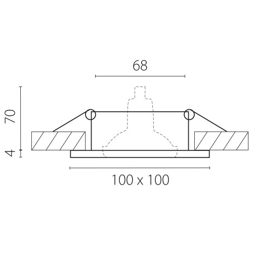 Светильник точечный встраиваемый декоративный под заменяемые галогенные или LED лампы Levigo 010037