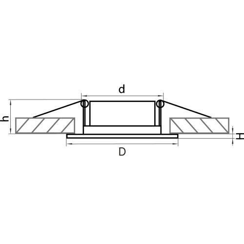 Светильник точечный встраиваемый декоративный под заменяемые галогенные или LED лампы Lega 11 011050