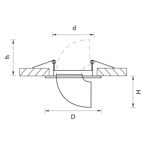 Светильник точечный встраиваемый декоративный под заменяемые галогенные или LED лампы Braccio 011060