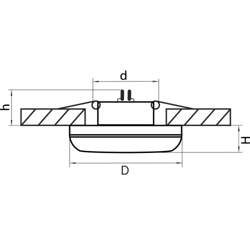 Светильник точечный встраиваемый декоративный под заменяемые галогенные или LED лампы Piano mini 011270