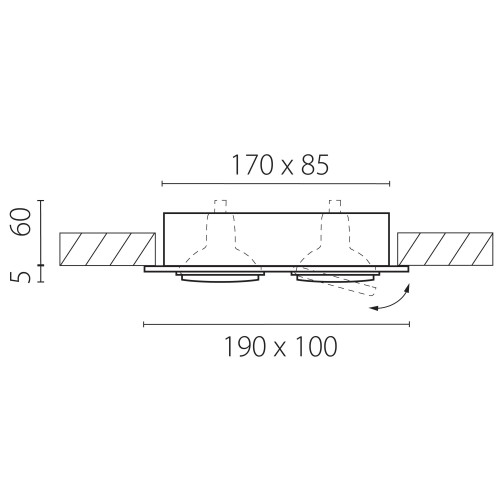 Светильник точечный встраиваемый декоративный под заменяемые галогенные или LED лампы Singo 011602