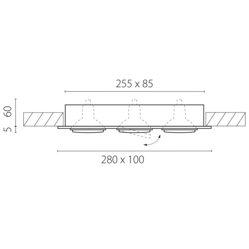 Светильник точечный встраиваемый декоративный под заменяемые галогенные или LED лампы Singo 011603