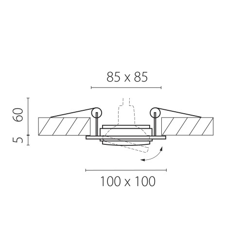 Светильник точечный встраиваемый декоративный под заменяемые галогенные или LED лампы Singo 011611
