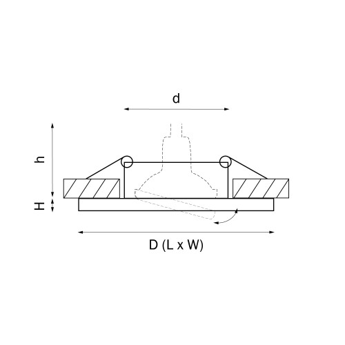 Светильник точечный встраиваемый декоративный под заменяемые LED лампы Banale 012026