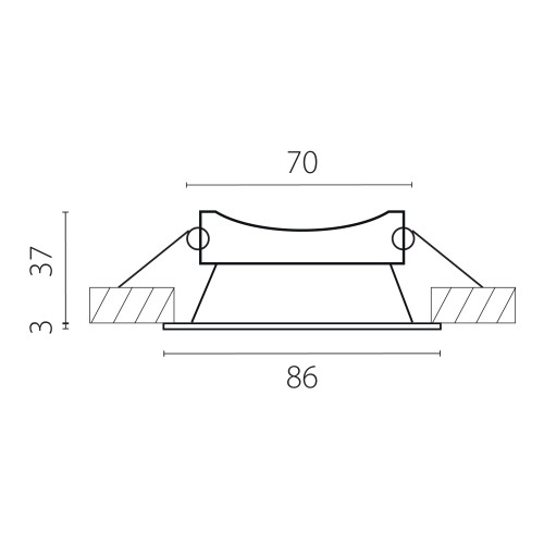 Рамка термостойкая (светильник) PVC д/крепления LED источника света в подвесном потолке Levigo 012126