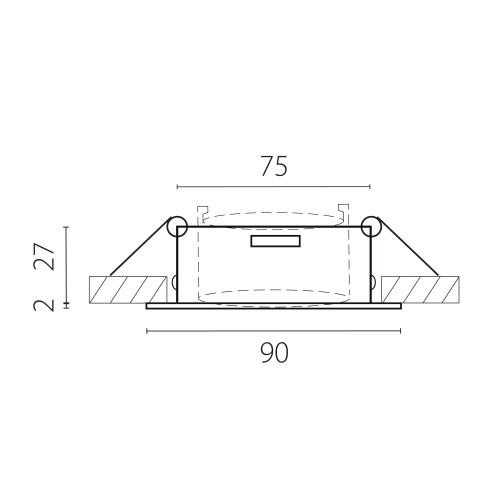 Рамка термостойкая (светильник) PVC д/крепления LED источника света в подвесном потолке Singo 012606