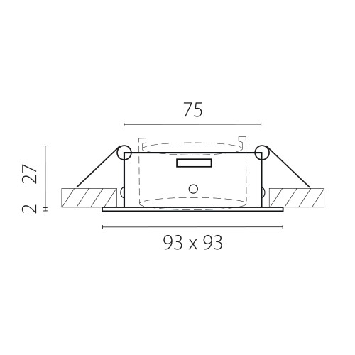 Рамка термостойкая (светильник) PVC д/крепления LED источника света в подвесном потолке Singo 012616
