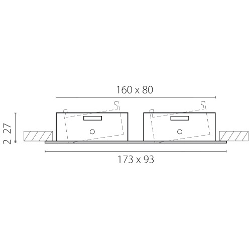 Рамка термостойкая (светильник) PVC д/крепления LED источника света в подвесном потолке Singo 012626