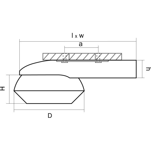 Светильник накладной заливающего света со встроенными светодиодами Orbe 051219