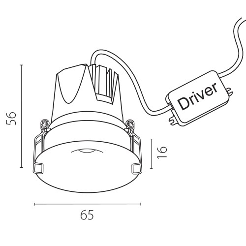 Светильник светодиодный встраиваемый высокого качества света с низким уровнем дискомфорта Spira 074136