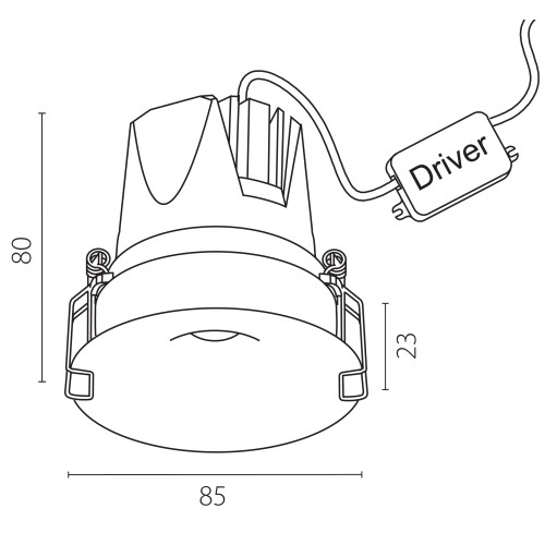 Светильник светодиодный встраиваемый высокого качества света с низким уровнем дискомфорта Spira 074236