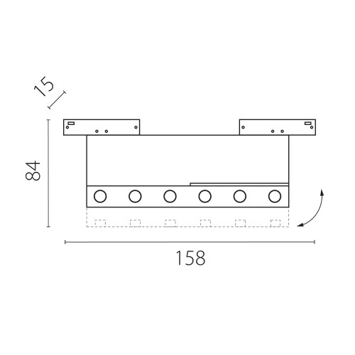 Светильник линейный поворотный 24V д/трека Linea Linea 206947