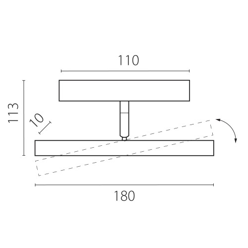 Светильник поворотный заливающего света для трека Uno Uno 209737