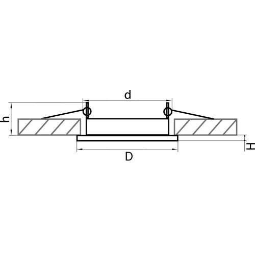 Светильник точечный встраиваемый декоративный под заменяемые КЛЛ или LED лампы Tensio 212115