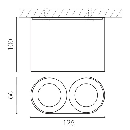 Рамка (светильник) PVC д/LED-модулей 941хх и LED-ламп D50мм Rullo 213467