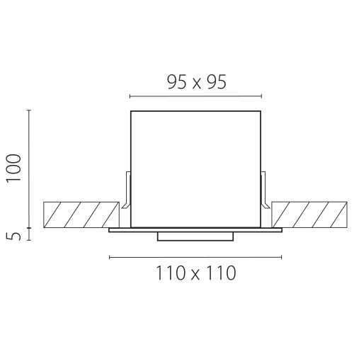 Светильник точечный встраиваемый декоративный под заменяемые галогенные или LED лампы Cardano 214010