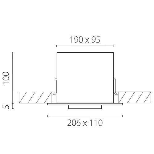 Светильник точечный встраиваемый декоративный под заменяемые галогенные или LED лампы Cardano 214020
