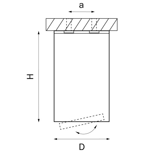 Светильник точечный накладной декоративный под заменяемые галогенные или LED лампы Rullo 214406