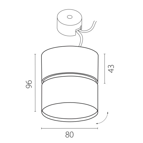 Светильник светодиодный накладной заливающего света с переключателем CCT Acuto 215836