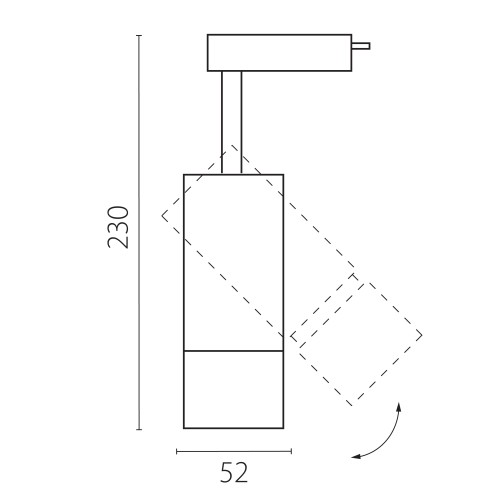Светильник светодиодный для 1-фазного трека Volta 229147