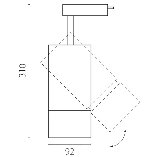 Светильник светодиодный для 1-фазного трека Volta 229447