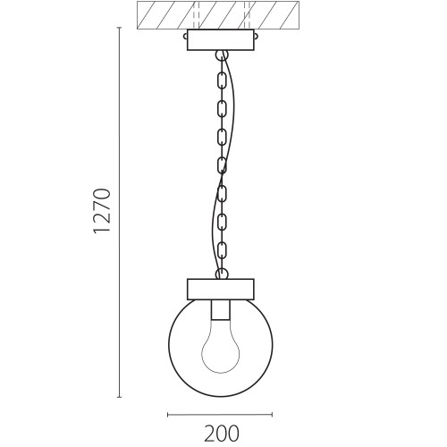 Светильник подвесной уличный Bolla 373110