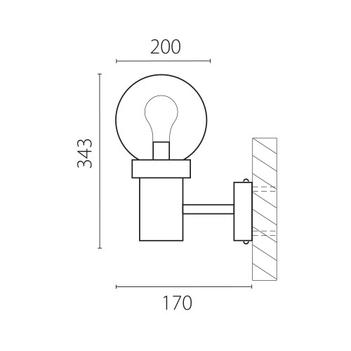 Светильник настенный уличный Bolla 373610
