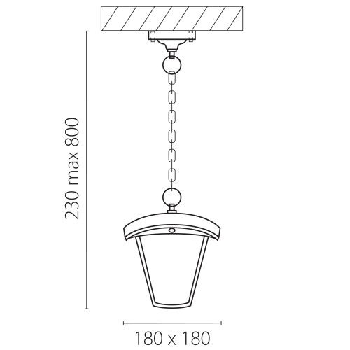Светильник светодиодный уличный подвесной Lampione 375070