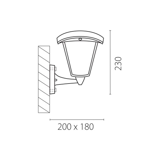Светильник светодиодный уличный настенный Lampione 375670