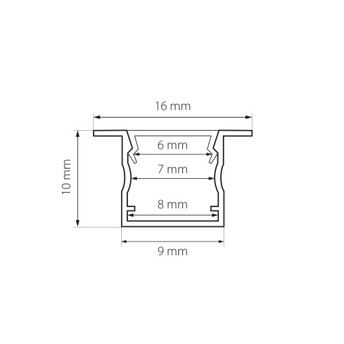 Профиль с прямоугольным рассеивателем Profiled 419080