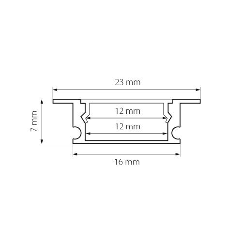 Профиль с прямоугольным рассеивателем Profiled 419120