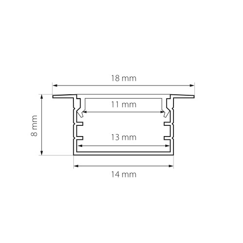 Профиль с прямоугольным рассеивателем Profiled 419130