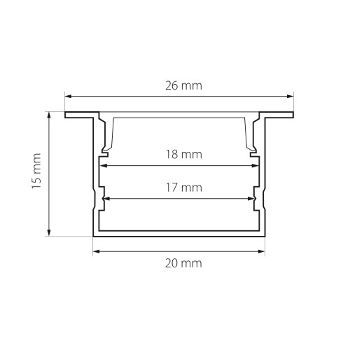 Профиль с прямоугольным рассеивателем Profiled 419180