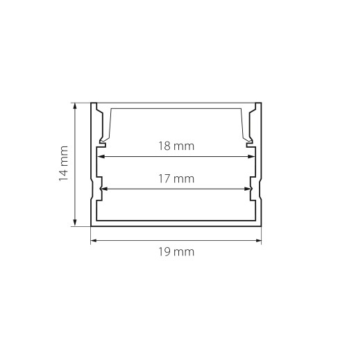 Профиль с прямоугольным рассеивателем Profiled 419181