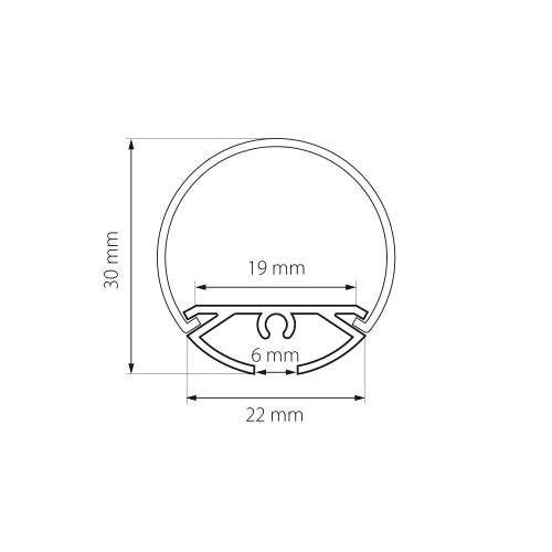 Профиль с круглым рассеивателем Profiled 419191