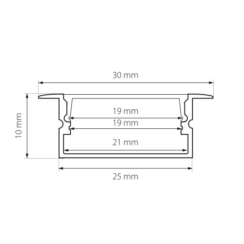 Профиль с прямоугольным рассеивателем Profiled 419210