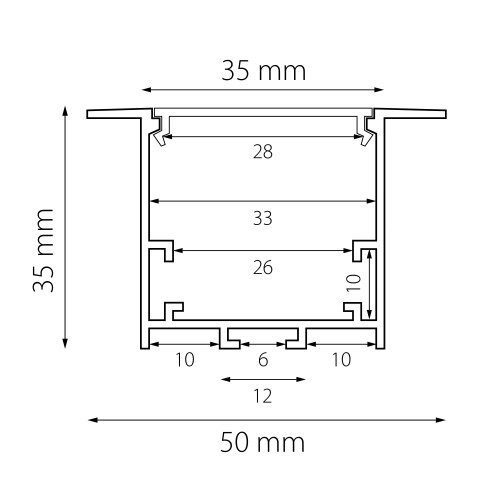 Профиль с прямоугольным рассеивателем Profiled 419260