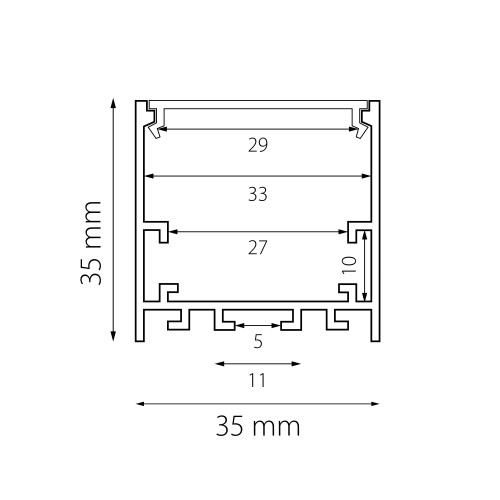 Профиль с прямоугольным рассеивателем Profiled 419261