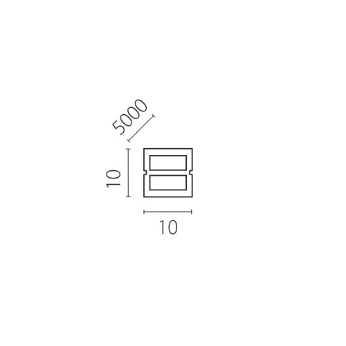 Профиль квадратный силиконовый 10х10 мм (тип А) PROFILED 5м/упак д/LED ленты Profiled 441005