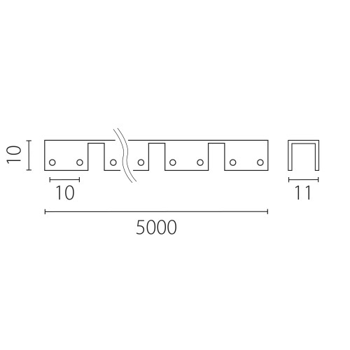Профиль гибкий алюминиевый Profiled 5м/упак к силикон профилю 4410хх Profiled 441012