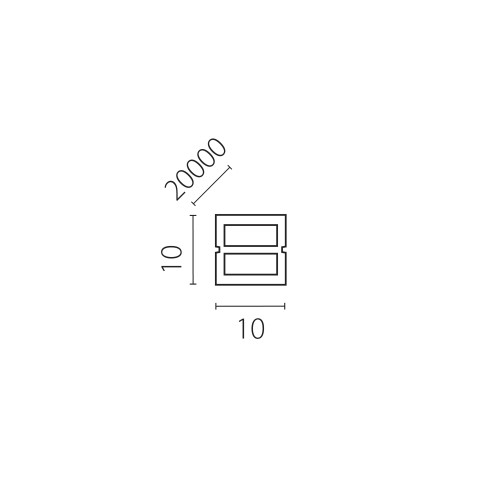 Профиль квадратный силиконовый 10х10 мм (тип А) PROFILED 20м/упак д/LED ленты Profiled 441020