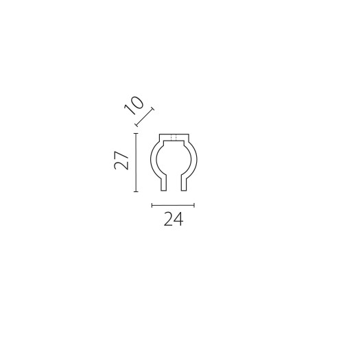 Клипса крепления д/силикон. профиля 4418хх (D18 мм) д/LED ленты Profiled 441870