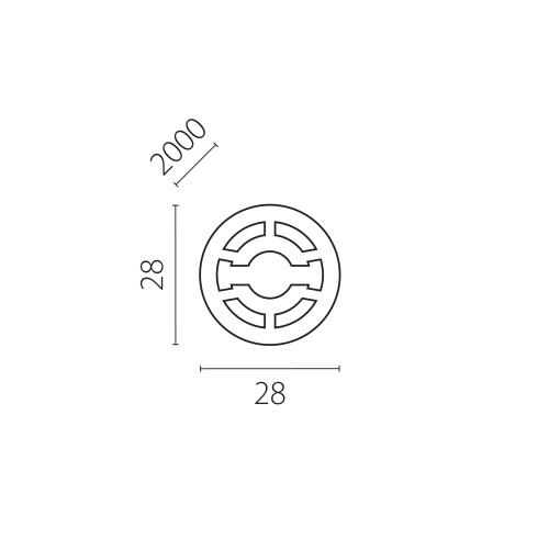 Профиль круглый силиконовый PROFILED 2м/упак D28 д/LED ленты Profiled 442802