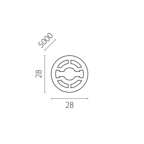 Профиль круглый силиконовый PROFILED 5м/упак D28 д/LED ленты Profiled 442805