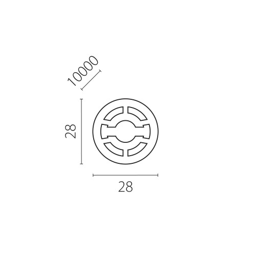 Профиль круглый силиконовый PROFILED 10м/упак D28 д/LED ленты Profiled 442810