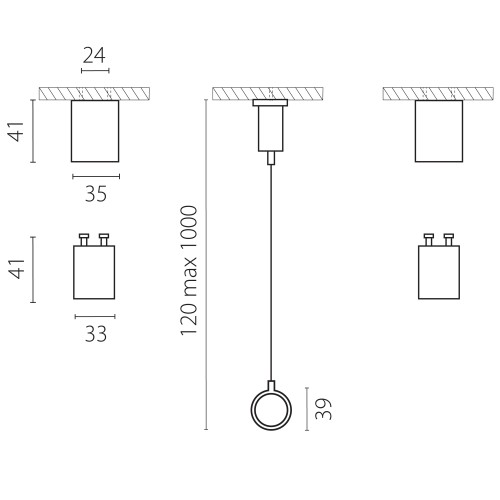 Комплект вертикального крепежа двойной к силикон профилю 4428хх (D28) Profiled 442891